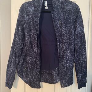 Lululemon Athletica Blue & White Spring Zip Up